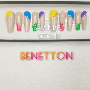 Lux Press-On Nail Set(Coffin Shape)